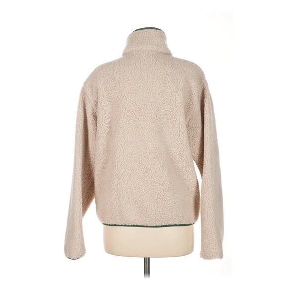 Every Other Thursday Fleece Green Tan Front Pocket Full Double Zip - Mens M - Picture 2 of 3